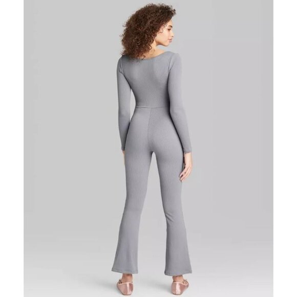 Wild Fable Women's Seamless Fabric Jumpsuit Slate Gray Size XS - Picture 3 of 7